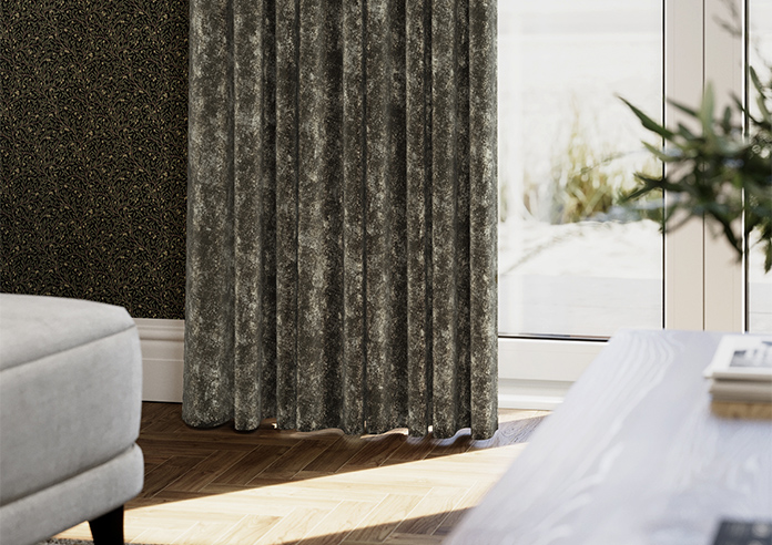 Caen Chenille, Grey - Made to Measure Curtains - Image 5